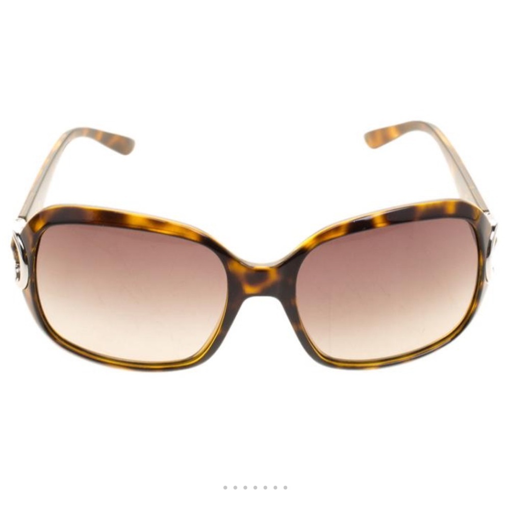 Gucci Brown Havana GG 3132/S Shell Bamboo color Horsebit Rectangular Sunglasses - Picture 2 of 9